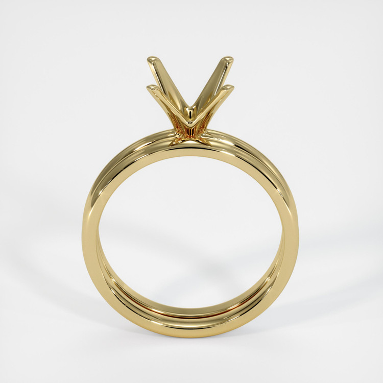 18K Yellow Gold Wedding Set Ring Setting