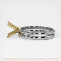 14K Yellow & White Wedding Set Ring Setting Image