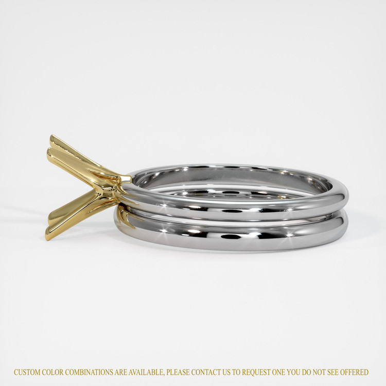 14K Yellow & White Wedding Set Ring Setting