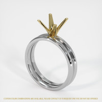 18K Yellow & White Wedding Set Ring Setting Video