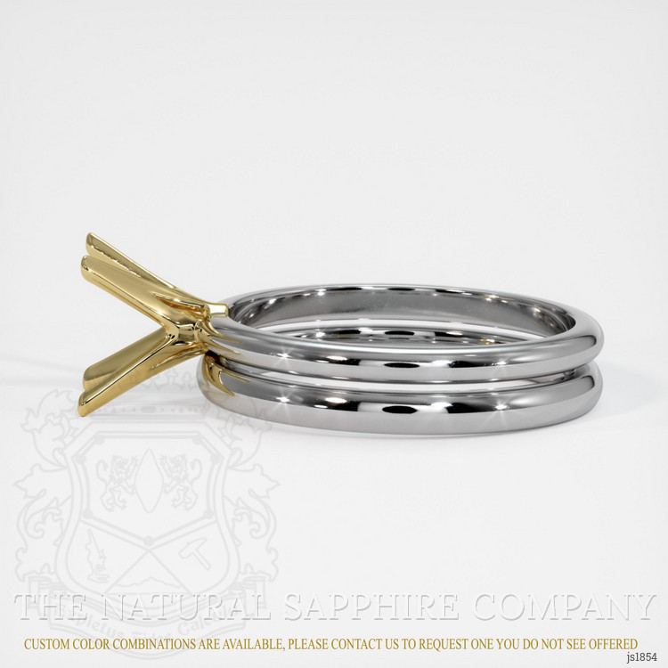 18K Yellow & White Wedding Set Ring Setting