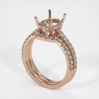 14K Rose Gold Pave Ring Setting Video