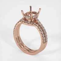 14K Rose Gold Pave Ring Setting Video
