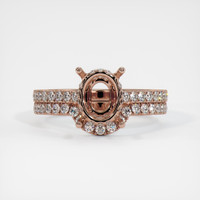 14K Rose Gold Pave Ring Setting Image