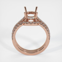 14K Rose Gold Pave Ring Setting Image