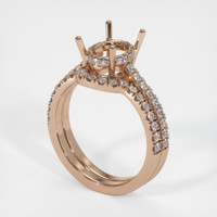18K Rose Gold Pave Ring Setting Video