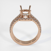 18K Rose Gold Pave Ring Setting Image