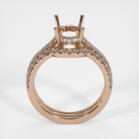 18K Rose Gold Pave Ring Setting Image