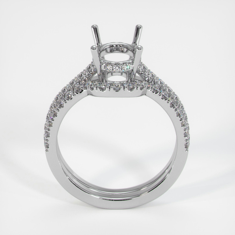 10K White Gold Pave Ring Setting
