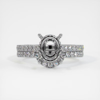 14K White Gold Pave Ring Setting Image