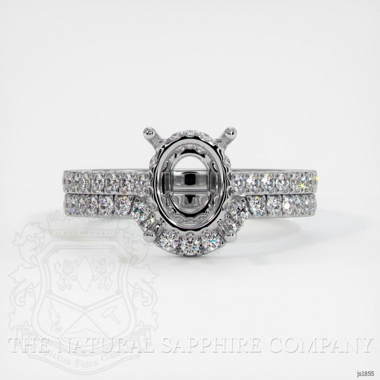 14K White Gold Pave Ring Setting