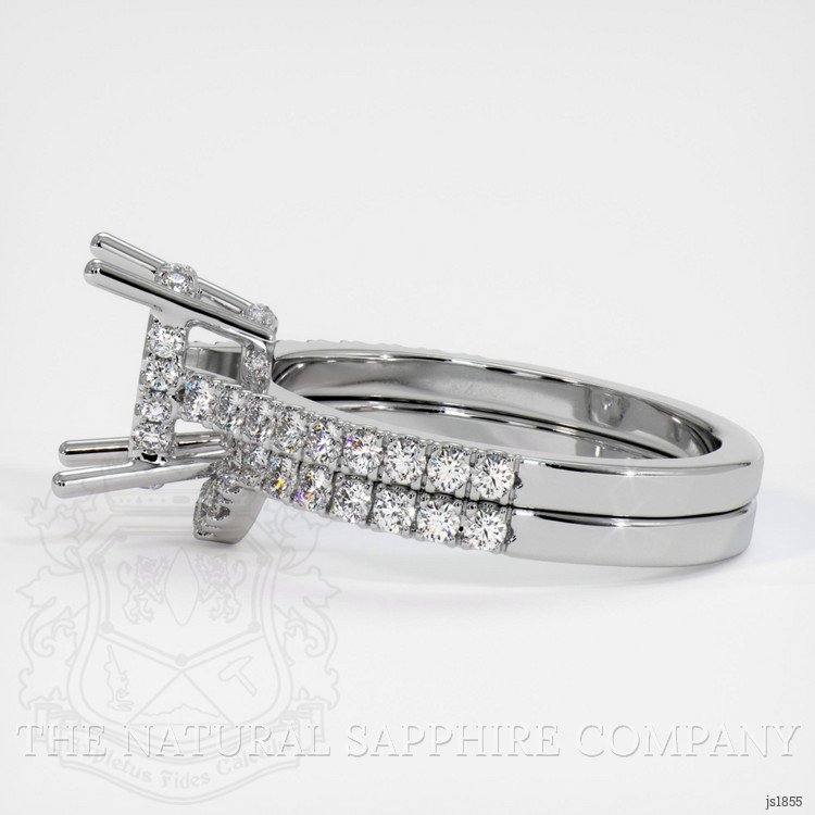 14K White Gold Pave Ring Setting