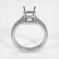 14K White Gold Pave Ring Setting Image