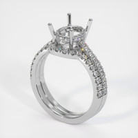 18K White Gold Pave Ring Setting Video