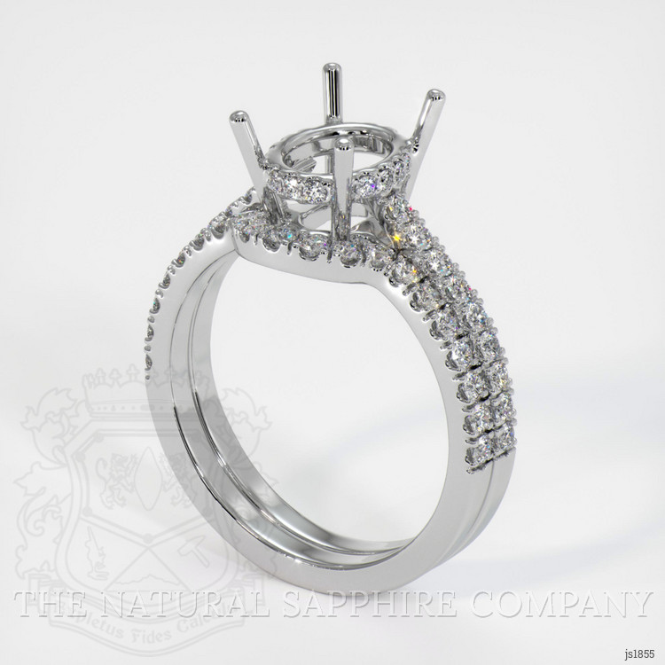 18K White Gold Pave Ring Setting