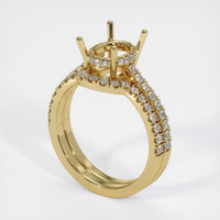 14K Yellow Gold Pave Ring Setting Video