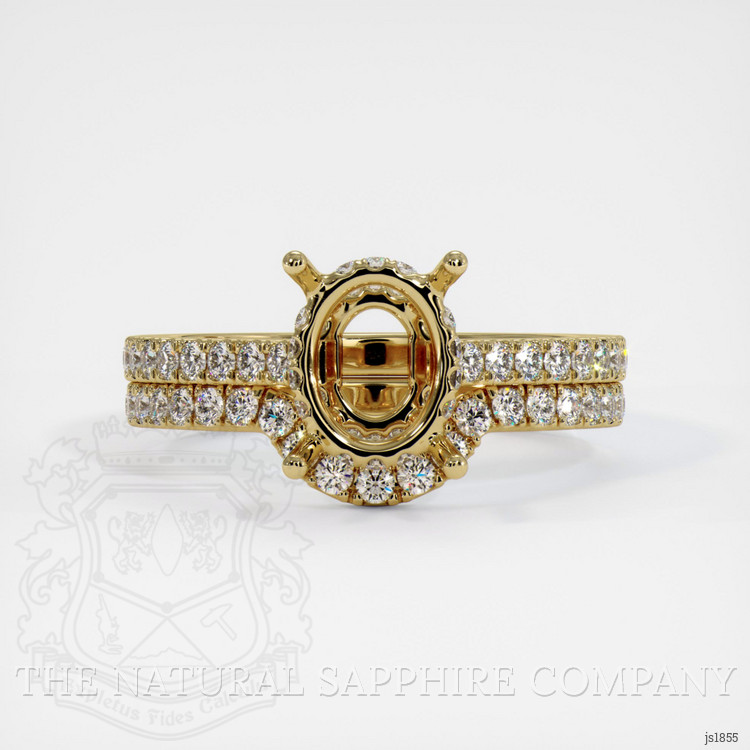 14K Yellow Gold Pave Ring Setting