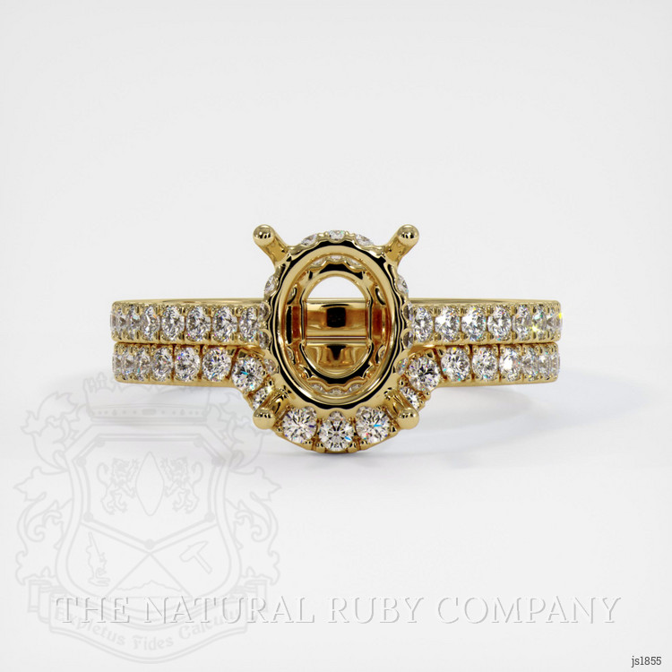 14K Yellow Gold Pave Ring Setting