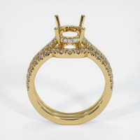 14K Yellow Gold Pave Ring Setting Image