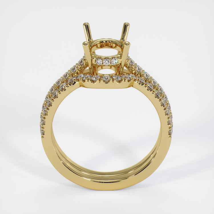 18K Yellow Gold Pave Ring Setting