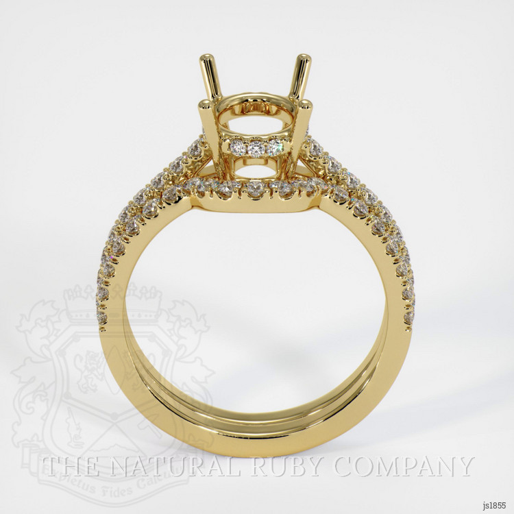 18K Yellow Gold Pave Ring Setting