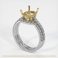 14K Yellow & White Pave Ring Setting Video