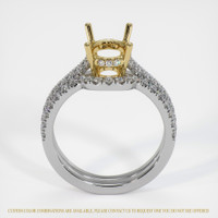 14K Yellow & White Pave Ring Setting Image