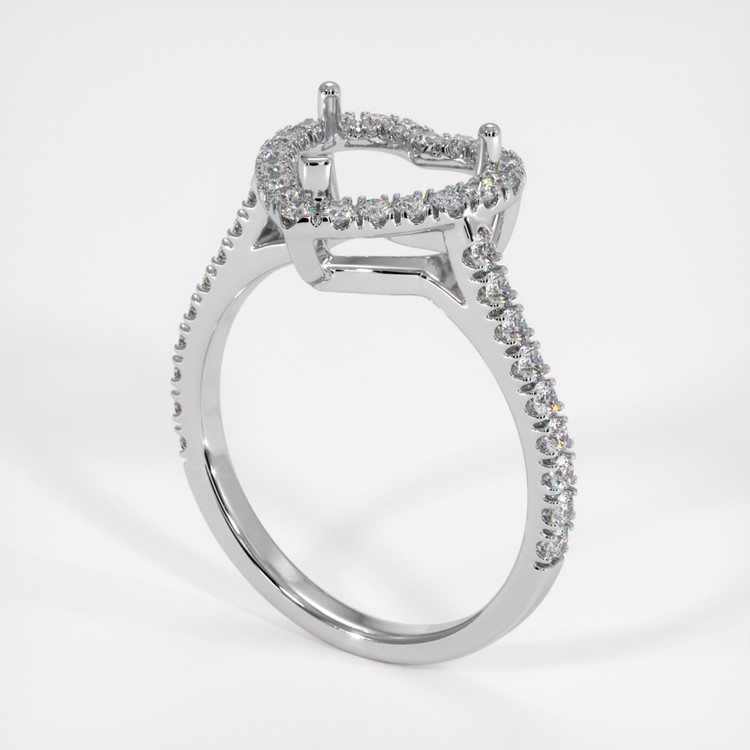 Platinum 950 Pave Ring Setting