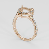 14K Rose Gold Pave Ring Setting Video