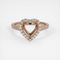 14K Rose Gold Pave Ring Setting Image