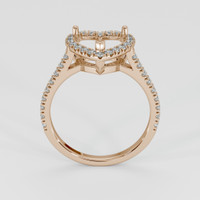 14K Rose Gold Pave Ring Setting Image