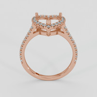 14K Rose Gold Pave Ring Setting Image