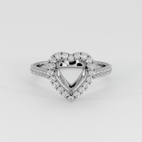 Silver Pave Ring Setting Image