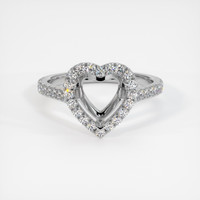 14K White Gold Pave Ring Setting Image