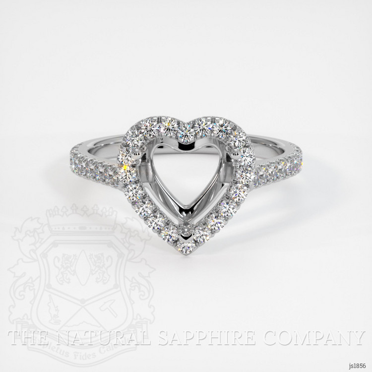 18K White Gold Pave Ring Setting