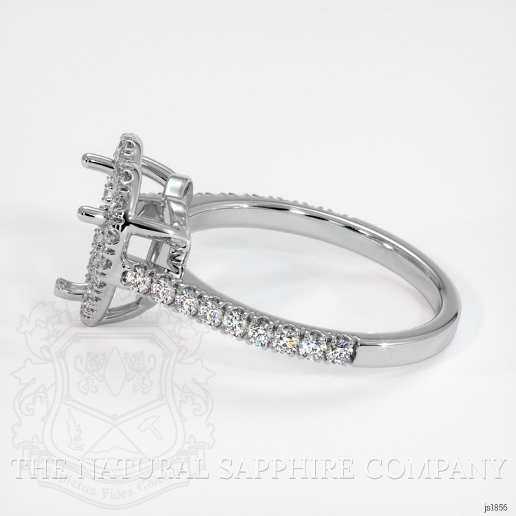 18K White Gold Pave Ring Setting
