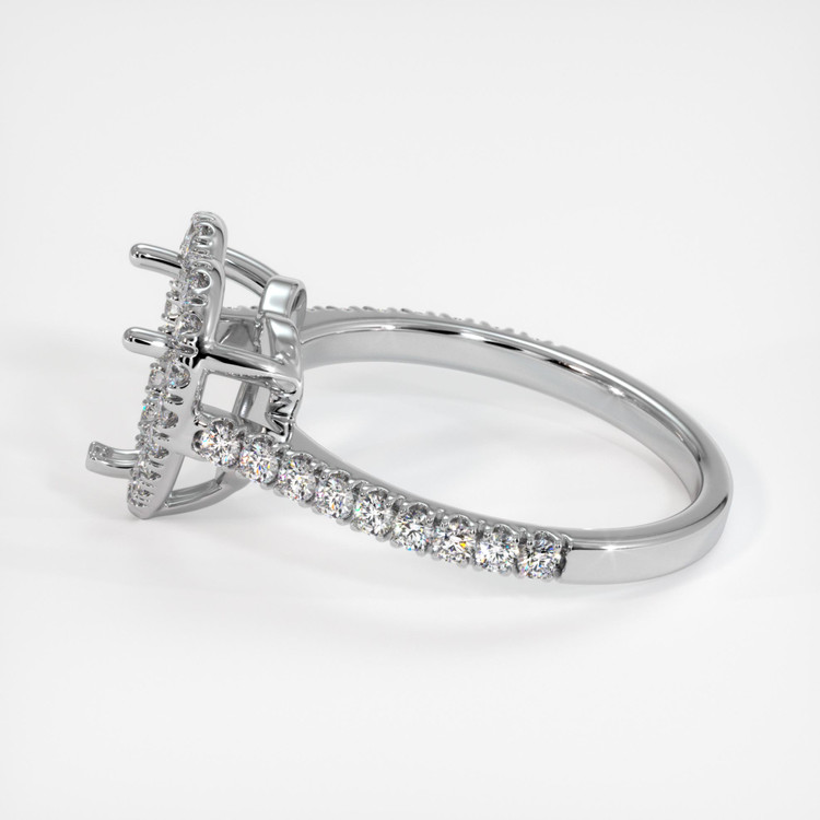 18K White Gold Pave Ring Setting