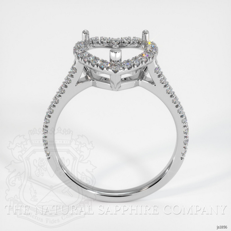 18K White Gold Pave Ring Setting
