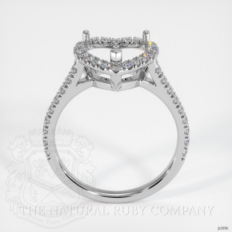 18K White Gold Pave Ring Setting