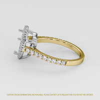 14K White & Yellow Pave Ring Setting Image
