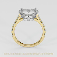 14K White & Yellow Pave Ring Setting Image