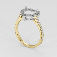 18K White & Yellow Pave Ring Setting Video