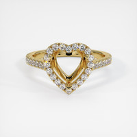 14K Yellow Gold Pave Ring Setting Image
