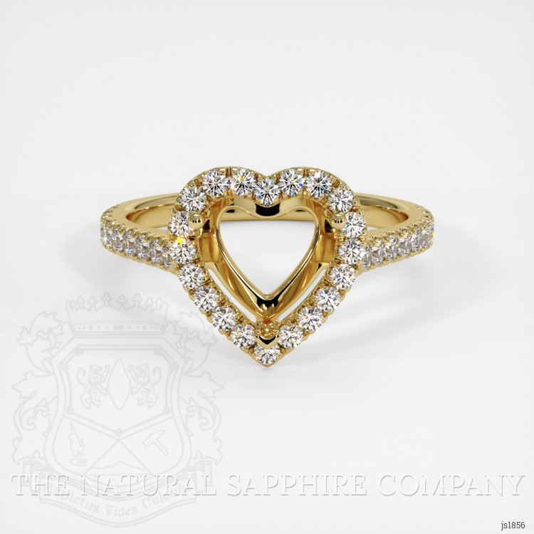 14K Yellow Gold Pave Ring Setting