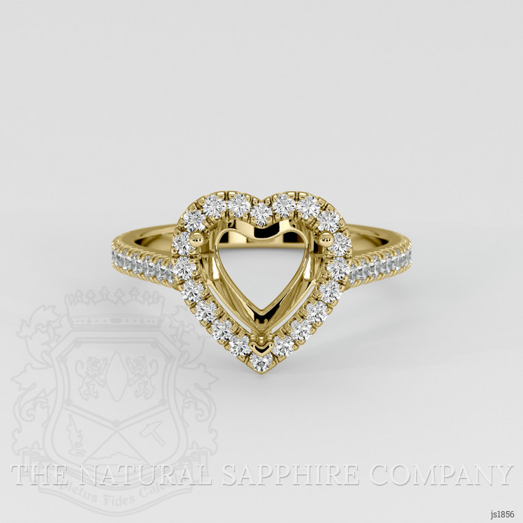 14K Yellow Gold Pave Ring Setting