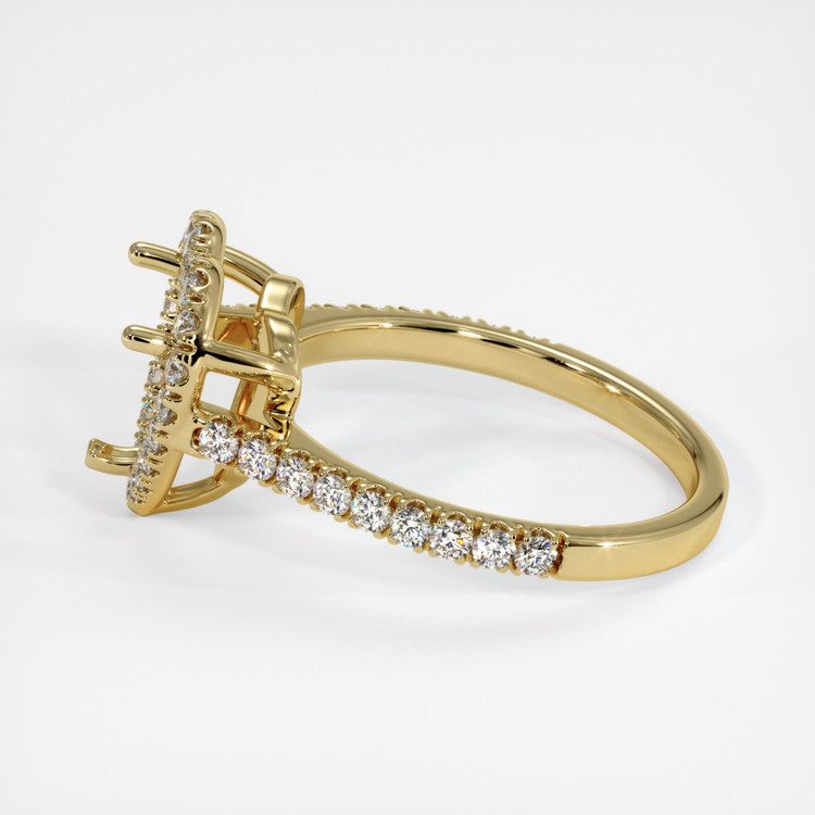 14K Yellow Gold Pave Ring Setting
