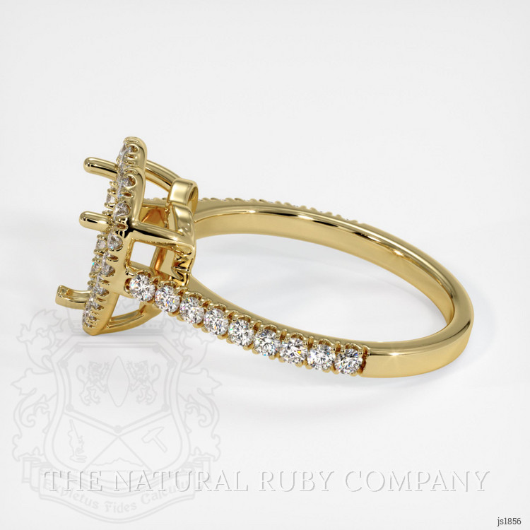 14K Yellow Gold Pave Ring Setting