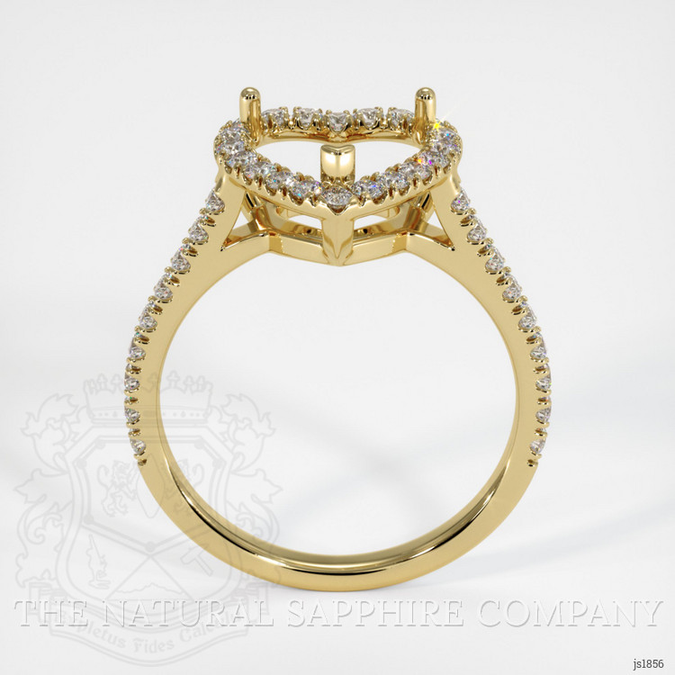 14K Yellow Gold Pave Ring Setting