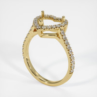 18K Yellow Gold Pave Ring Setting Image