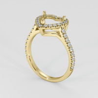 18K Yellow Gold Pave Ring Setting Video
